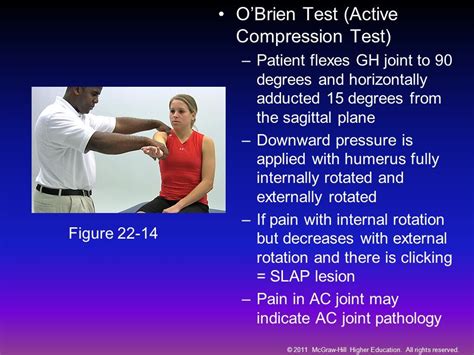 advanced tests for shoulder labral tear|active compression test o'brien's.